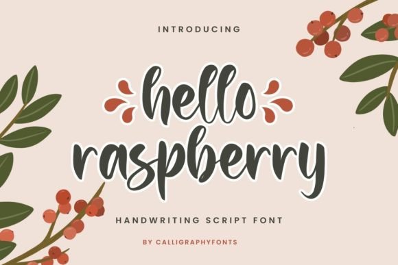 Hello Raspberry: A Fresh Handwriting Script for Creative Projects